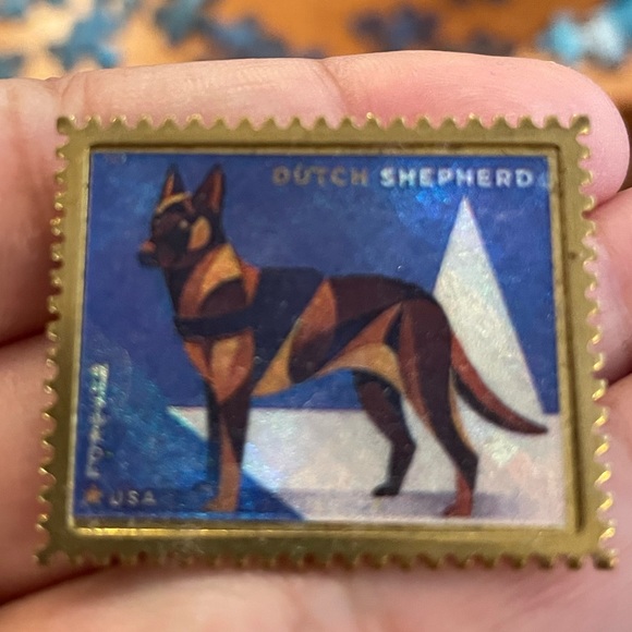 Jewelry - Dutch Shepard Forever Stamp pin